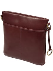 Conkca Red 'Dove' Leather Cross-Body Bag - Image 5 of 6