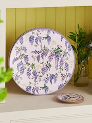 Cath Kidston Purple Wisteria Round Placemat & Coaster Set 4 Pack - Image 1 of 4