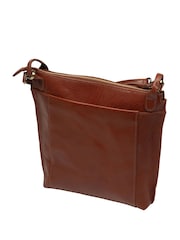 Conkca Brown Swan Leather Shoulder Bag - Image 4 of 6