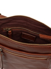 Conkca Brown Swan Leather Shoulder Bag - Image 5 of 6