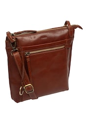 Conkca Brown Swan Leather Shoulder Bag - Image 6 of 6