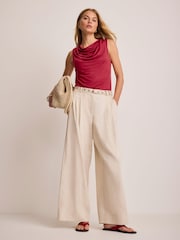 Mint Velvet Red Drape Detail Top - Image 5 of 7