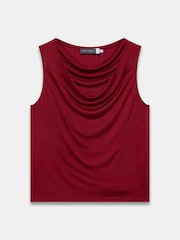 Mint Velvet Red Drape Detail Top - Image 6 of 7