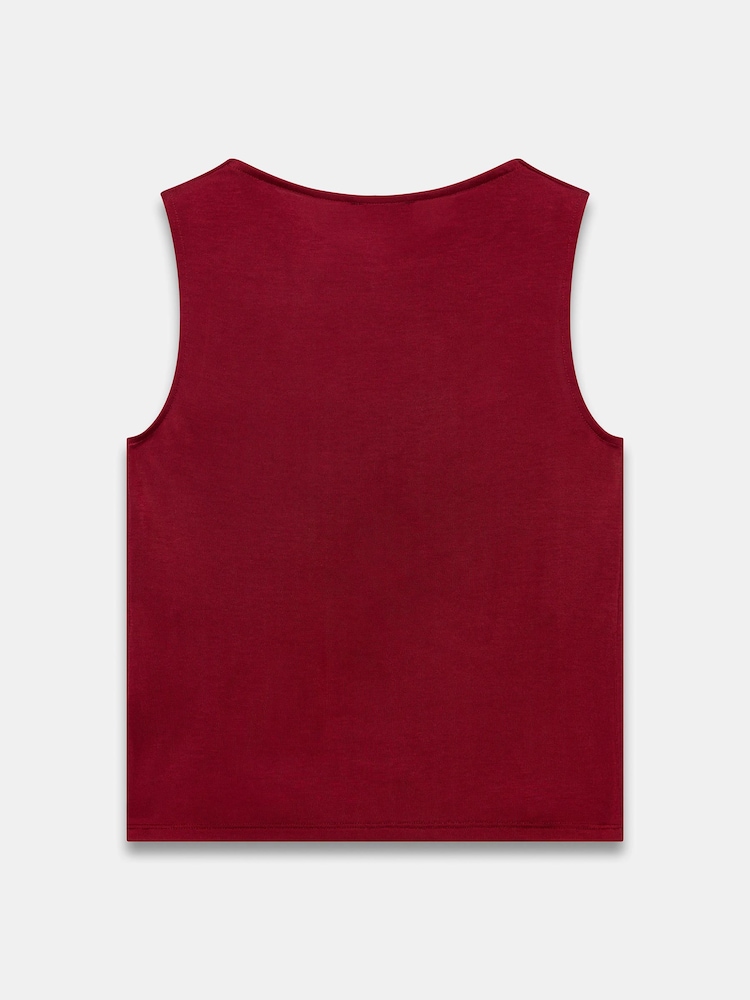 Mint Velvet Red Drape Detail Top - Image 7 of 7