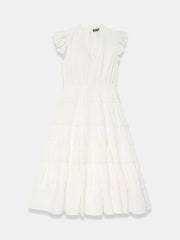 Mint Velvet White Cotton Tiered Maxi Dress - Image 7 of 8