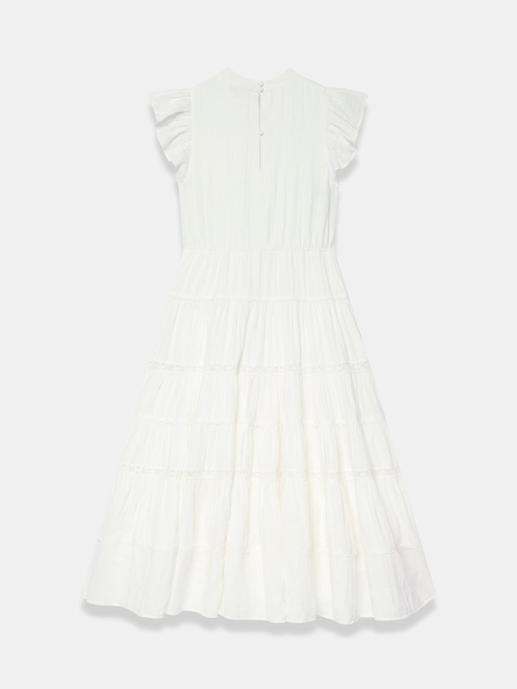 Mint Velvet White Cotton Tiered Maxi Dress - Image 8 of 8 Mint Velvet White Cotton Tiered Maxi Dress - Image 8 of 8