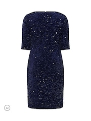 Robe longue Yours Curve London à manches courtes et volants - Image 6 de 6
