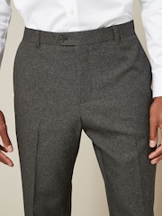 Grey Puppytooth Regular Fit Check Smart Trousers - Image 4 of 8