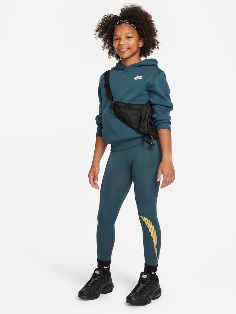 Nike Green Shine High-Waisted Leggings - Image 4 of 4