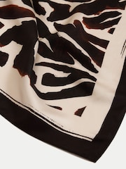 Jigsaw Cream Zebra Silk Square Scarf - Image 4 of 4