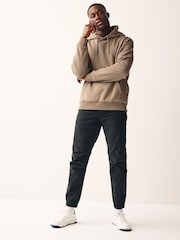Stone Natural Regular Fit Jersey Cotton Rich Overhead Hoodie - Image 2 of 10