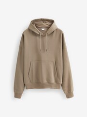 Stone Natural Regular Fit Jersey Cotton Rich Overhead Hoodie - Image 7 of 10