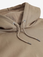 Stone Natural Regular Fit Jersey Cotton Rich Overhead Hoodie - Image 8 of 10