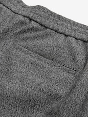 Grey Smart Textured Jogger Trousers - Image 11 of 11