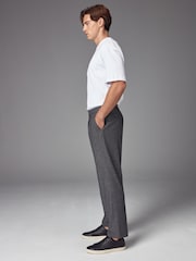 Grey Smart Textured Jogger Trousers - Image 4 of 11