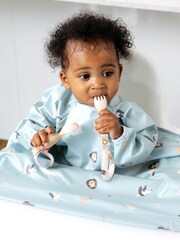 Bibado Blue Coverall Attachable Weaning Bib: Arctic Amigos - Image 1 of 5