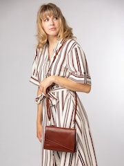 Conkca Brown 'Heron' Leather Cross-Body Bag - Image 1 of 6
