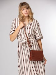 Conkca Brown 'Heron' Leather Cross-Body Bag - Image 2 of 6