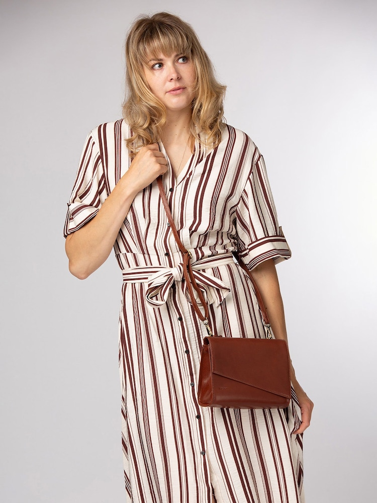 Conkca Brown 'Heron' Leather Cross-Body Bag - Image 2 of 6 Conkca Brown 'Heron' Leather Cross-Body Bag - Image 2 of 6