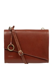 Conkca Brown 'Heron' Leather Cross-Body Bag - Image 3 of 6