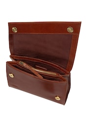 Conkca Brown 'Heron' Leather Cross-Body Bag - Image 6 of 6