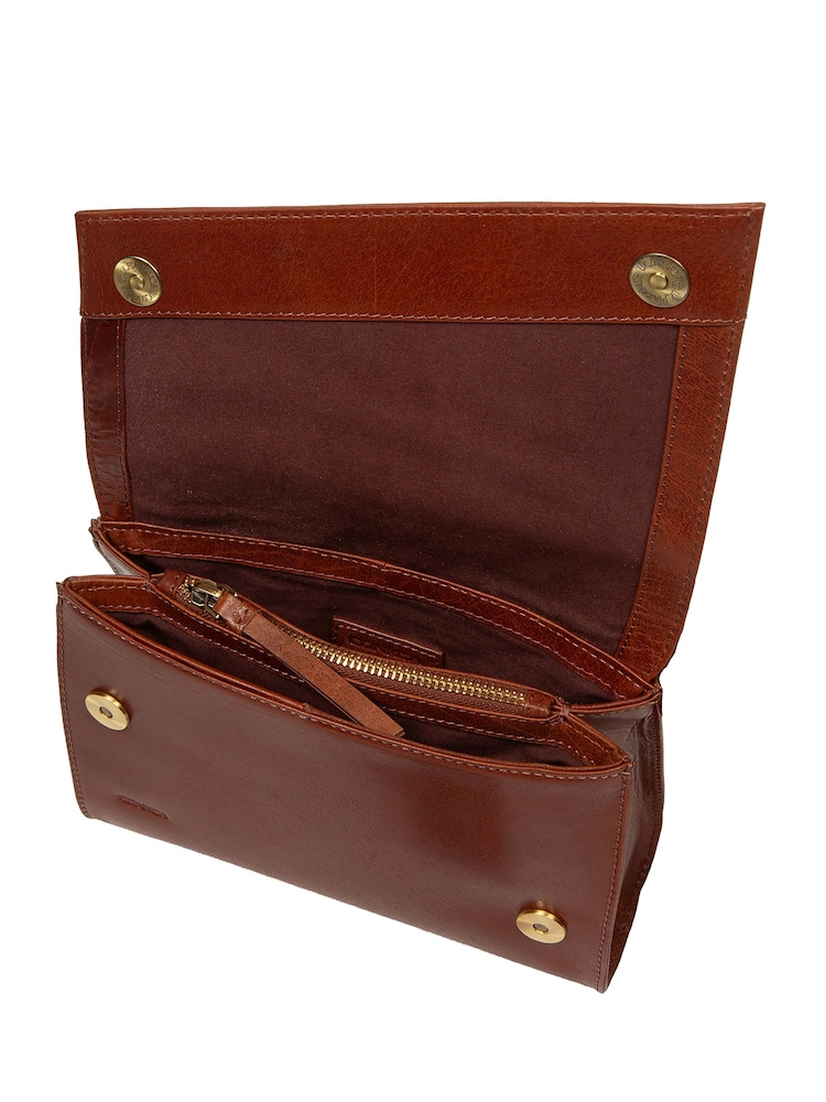 Conkca Brown 'Heron' Leather Cross-Body Bag - Image 6 of 6 Conkca Brown 'Heron' Leather Cross-Body Bag - Image 6 of 6