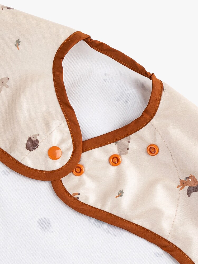 Bibado Cream Coverall Attachable Weaning Bib: Forest Friends - Image 4 of 4