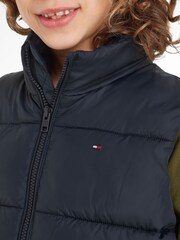 Tommy Hilfiger Blue Kids Essential Padded Gilet - Image 3 of 6