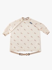 Bibado Cream Coverall Attachable Weaning Bib: Happy Hares - Image 2 of 5