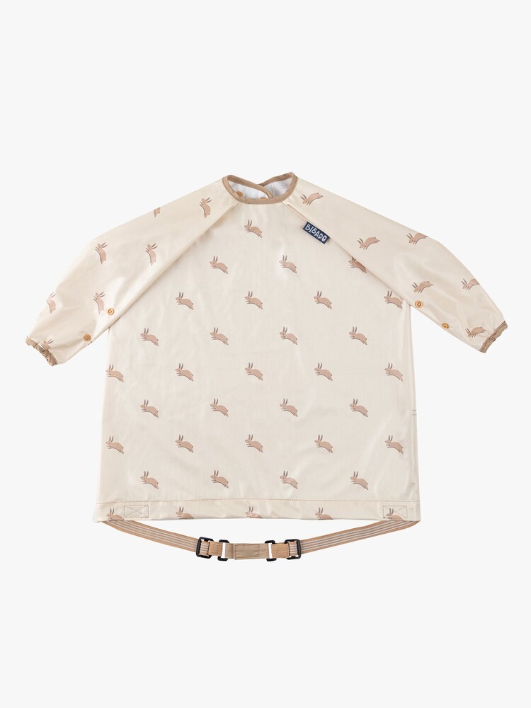 Bibado Cream Coverall Attachable Weaning Bib: Happy Hares - Image 2 of 5