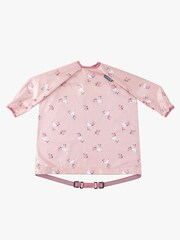 Bibado Pink Coverall Attachable Weaning Bib: Curious Cottontails - Image 2 of 5