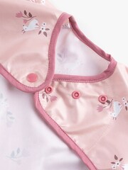 Bibado Pink Coverall Attachable Weaning Bib: Curious Cottontails - Image 4 of 5