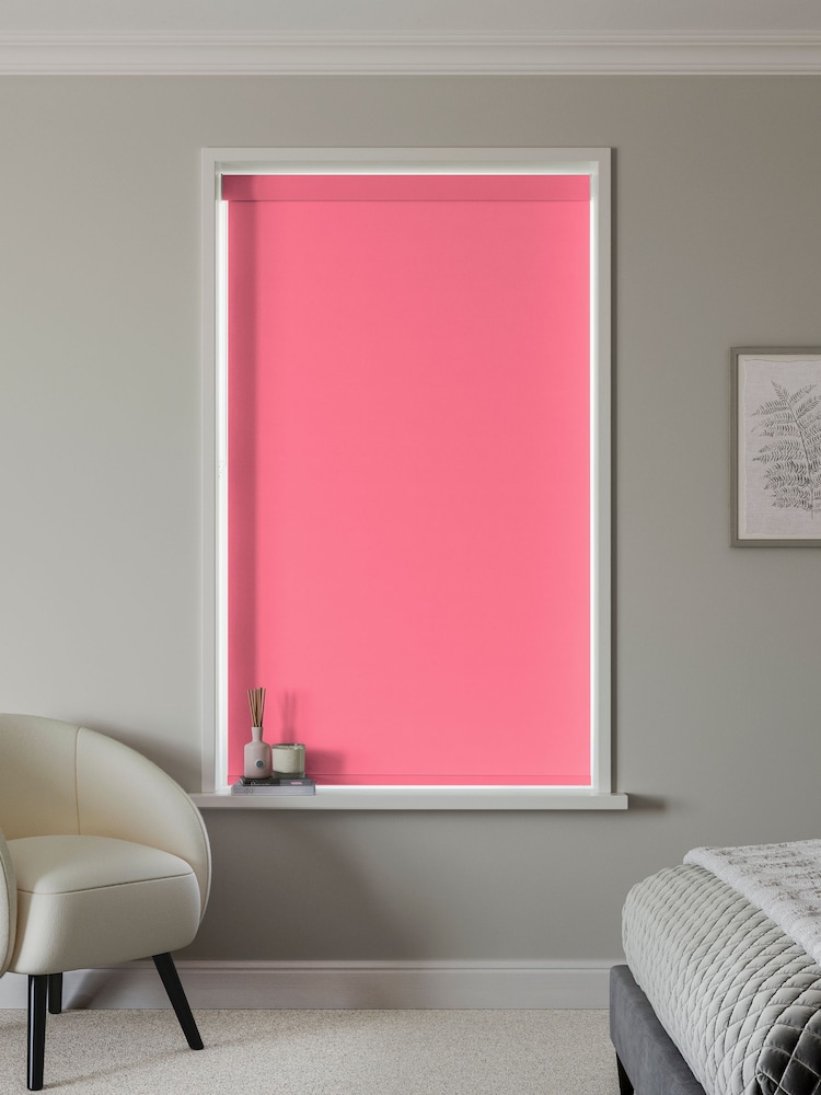 Pink Glow Made to Measure Blackout Roller Blind - Image 2 of 6
