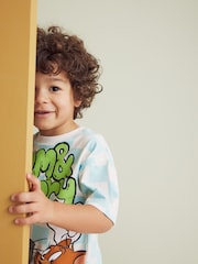Blue/White Check Tom and Jerry Short Sleeve 100% Cotton T-Shirt (3mths-8yrs) - Image 4 of 8