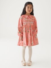 Laura Ashley Pink Long Sleeve Floral Prom Dress - Image 1 of 8