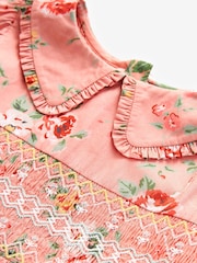 Laura Ashley Pink Long Sleeve Floral Prom Dress - Image 7 of 8