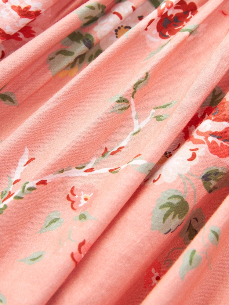 Laura Ashley Pink Long Sleeve Floral Prom Dress - Image 8 of 8