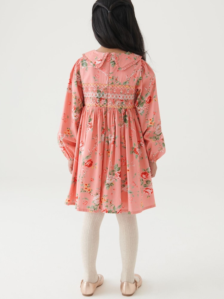 Laura Ashley Pink Long Sleeve Floral Prom Dress - Image 2 of 8