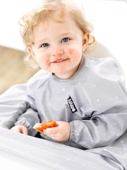 Bibado Grey Coverall Attachable Weaning Bib: SuperStars - Image 1 of 5