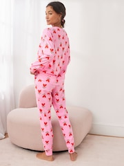 Pink Heart 100% Cotton Long Sleeve Pyjamas - Image 3 of 8