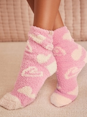 Bath & Body Works Pink Bath & Body Works Fluffy Socks 2 Pack - Image 1 of 6