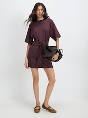 River Island Purple Premium Tie Front Mini Dress - Image 1 of 4