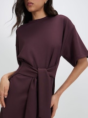 River Island Purple Premium Tie Front Mini Dress - Image 4 of 4