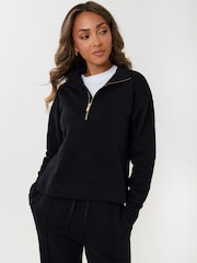 Threadbare Black Funnel Neck Wide Leg Sweater Set - Image 4 of 4