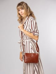 Conkca Brown 'Robin' Leather Cross-Body Bag - Image 2 of 6