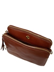 Conkca Brown 'Robin' Leather Cross-Body Bag - Image 5 of 6