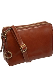 Conkca Brown 'Robin' Leather Cross-Body Bag - Image 6 of 6