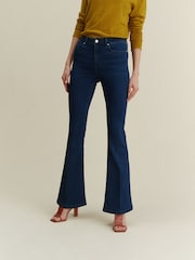 Inky Blue Stretch Flare Jeans - Image 3 of 7
