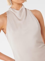 Forever New White Michelle Open Back Satin Maxi Dress - Image 4 of 4