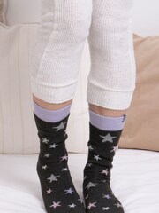 Totes Natural Ladies Original Slipper Socks (Twin Pack) - Image 4 of 5
